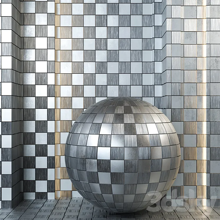 4k metal pattern set 02- Seamless tileable PBR 3D Model Free Download
