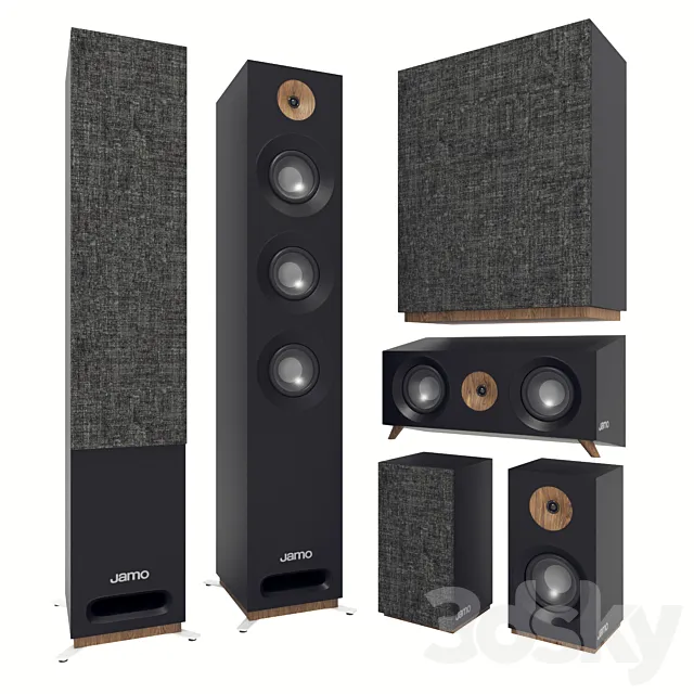 5.1.2 Jamo S 809 HCS Black 3D Model