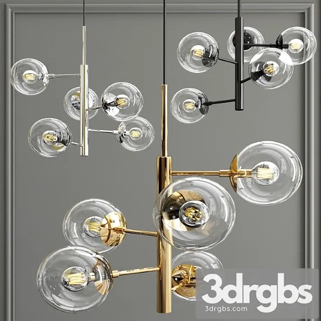 5 globe pendant light lean lake - 3DSKY Decor Helper