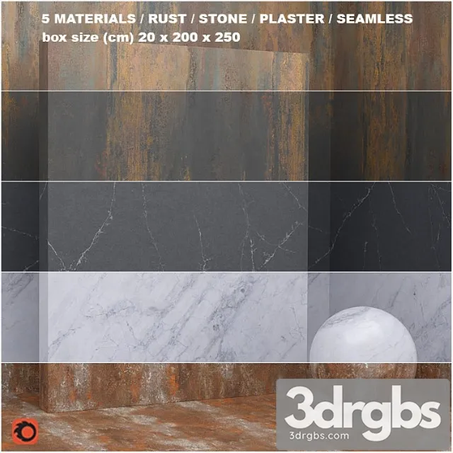 5 materials (seamless) - stone plaster - set 26 Free Download