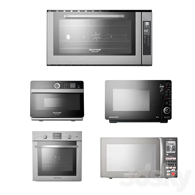 5 Whirlpool Brastemp Ovens 3DModel