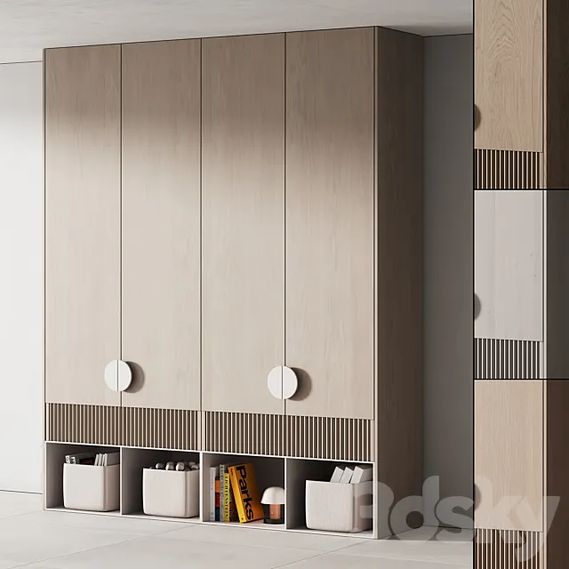 503 furniture for children 06 cupboard with toys and decor in 4 options 3D Model 503 furniture for children 06 cupboard with toys and decor in 4 options 3D Model