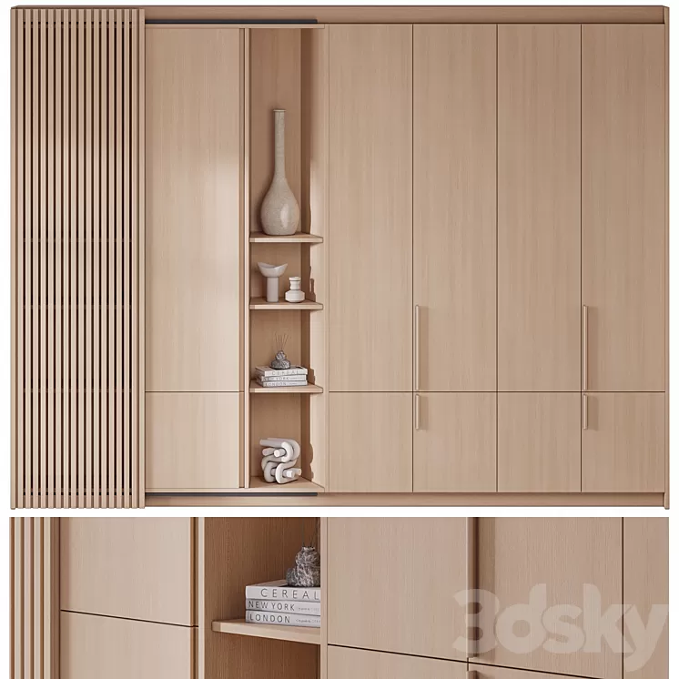 52 Wardrobe Composition 3D Model Free Download