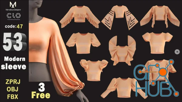 53 Sleeves Models (ZPRJ , FBX , OBJ , MTL)