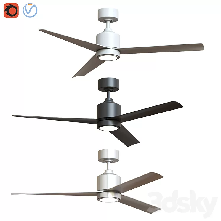 “54 “”Lotus 3 Ceiling fan” 3D Model