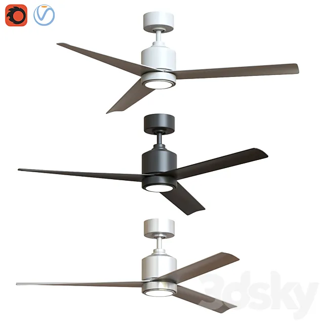 54 “Lotus 3 Ceiling fan 3DModel