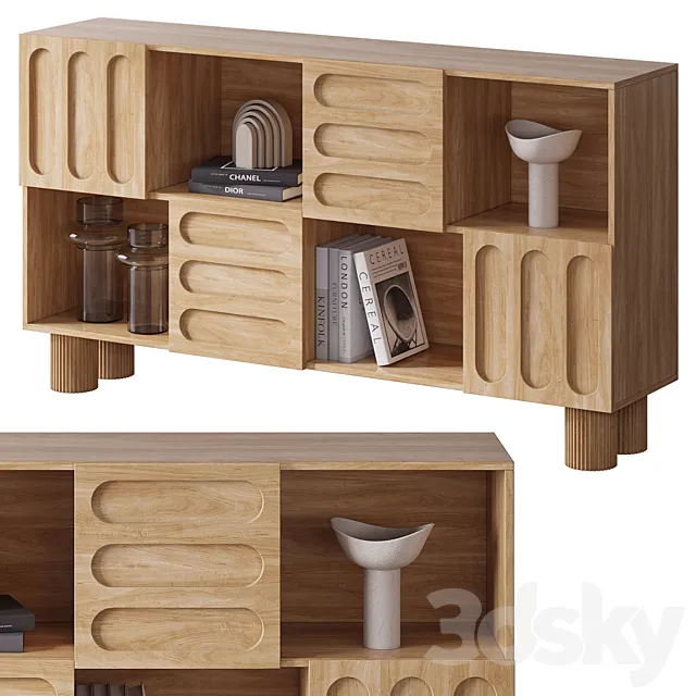 55 Bookcase Cannelo by La Redoute 3D Model 55 Bookcase Cannelo by La Redoute 3D Model