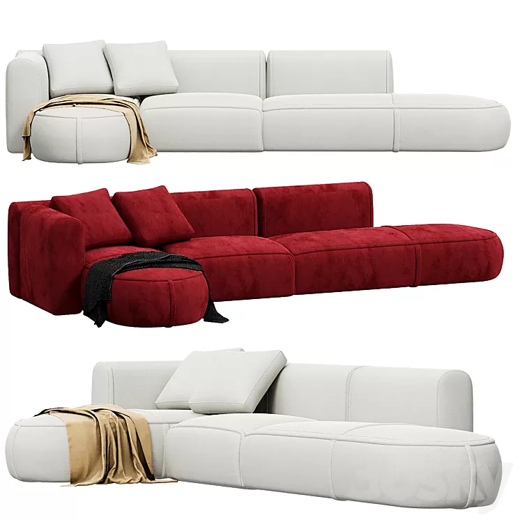 553 Bowy-Sofa by Cassina 3D Model 553 Bowy-Sofa by Cassina 3D Model