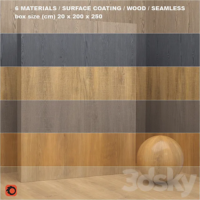 6 materials (seamless) – tree – set 1 3D Model 6 materials (seamless) – tree – set 1 3D Model