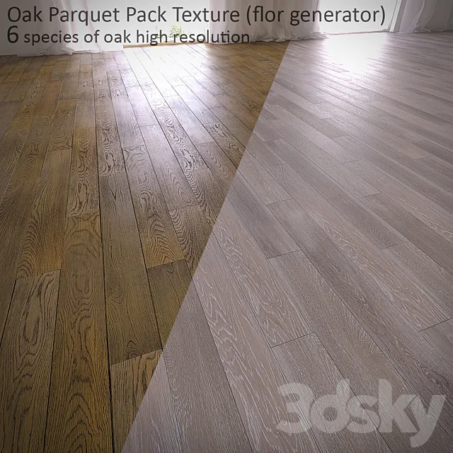6 species of oak parquet (MultiTexture + FloorGenerator) 3DModel 6 species of oak parquet (MultiTexture + FloorGenerator) 3DModel