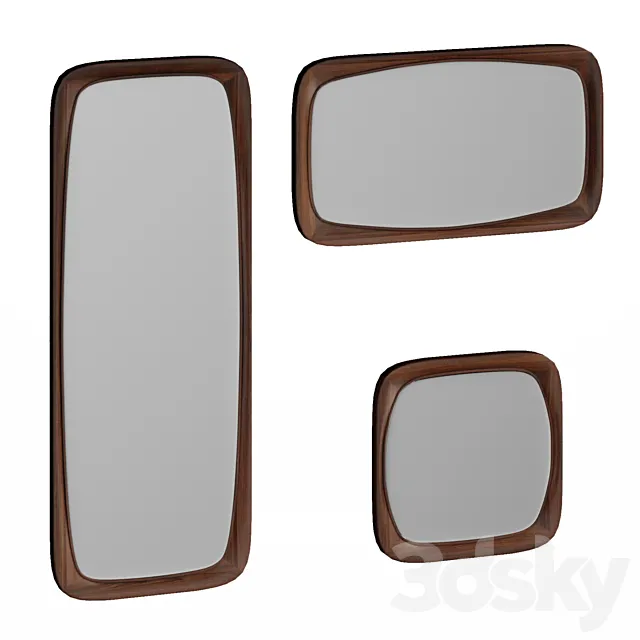 60th mirrors by Wewood 3D Model
