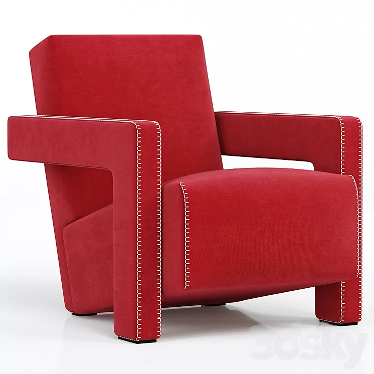 637 Utrecht Cassina Armchair XL 3D Model 637 Utrecht Cassina Armchair XL 3D Model