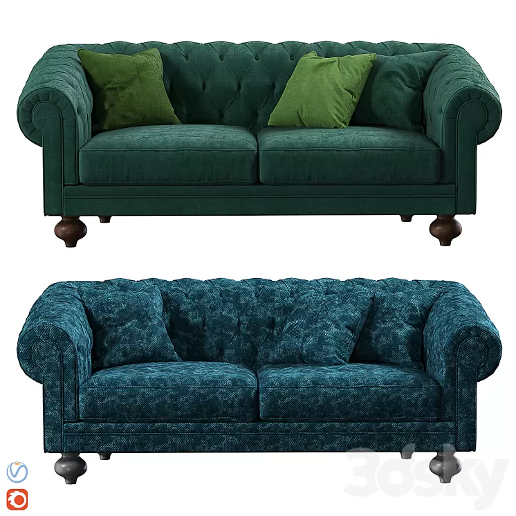 6702 – Collage chester-2seat 3D Model