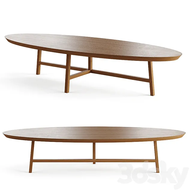 754o Trio oval coffee table by De La Espada 3DModel