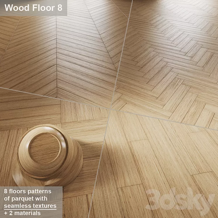 8 variants of parquet layout # 7 3D Model Free Download 8 variants of parquet layout # 7 3D Model Free Download