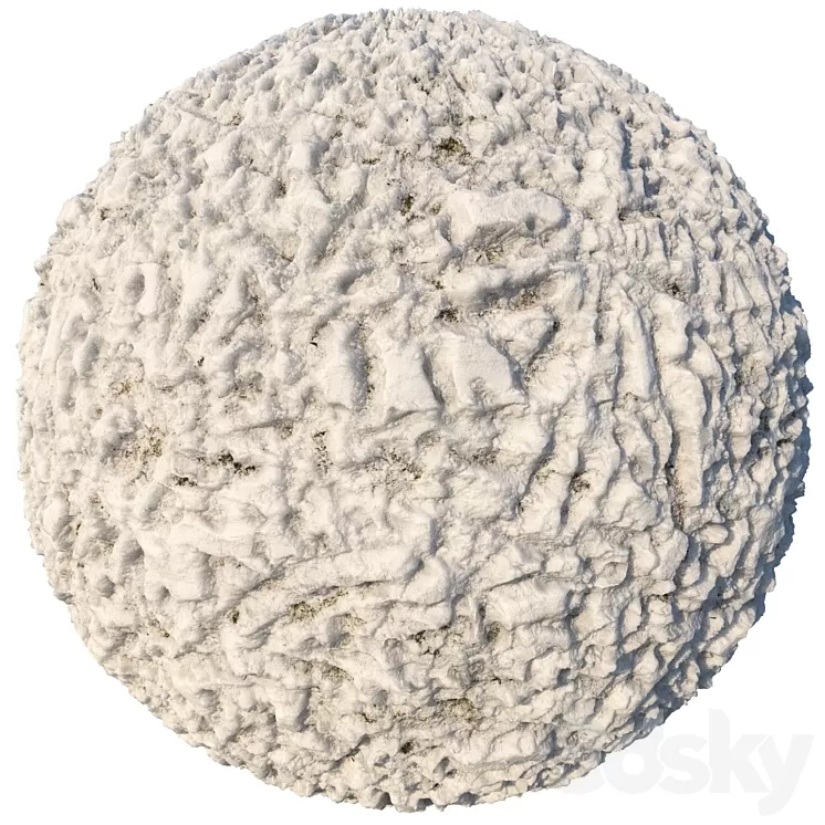 8k seamless snow square material 02 3D Model Free Download