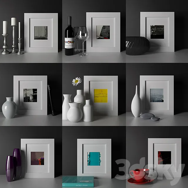 9 art frame by Nikolay Naydenov 3D Model 9 art frame by Nikolay Naydenov 3D Model