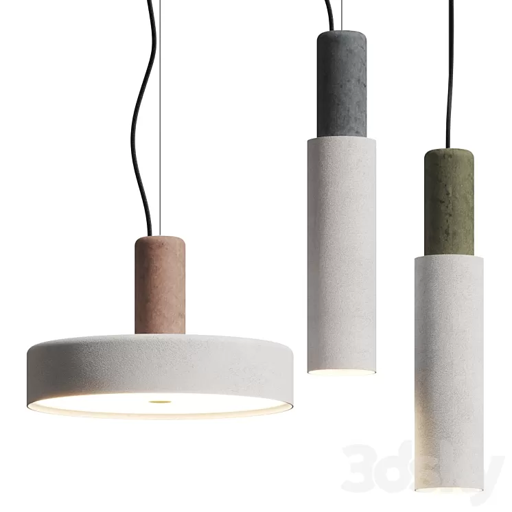 9010 Novantadieci Mix & Match Pendant Lamps 3D Model Free Download