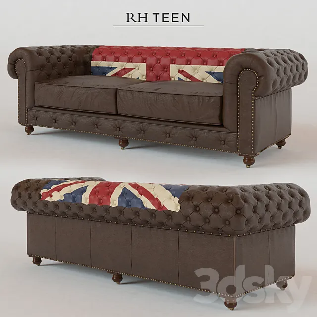 98 “KENSINGTON UNION JACK SOFA 3D Model 98 “KENSINGTON UNION JACK SOFA 3D Model