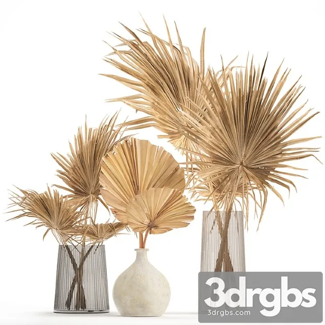 A beautiful bouquet of dried flowers in a glass vase with branches, a dry palm leaf, a branch. set 133. A beautiful bouquet of dried flowers in a glass vase with branches, a dry palm leaf, a branch. set 133.