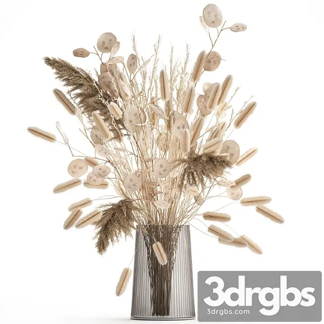 A beautiful bouquet of dried flowers in a vase with dry branches of pampas, reeds, lunnik. 127. A beautiful bouquet of dried flowers in a vase with dry branches of pampas, reeds, lunnik. 127.