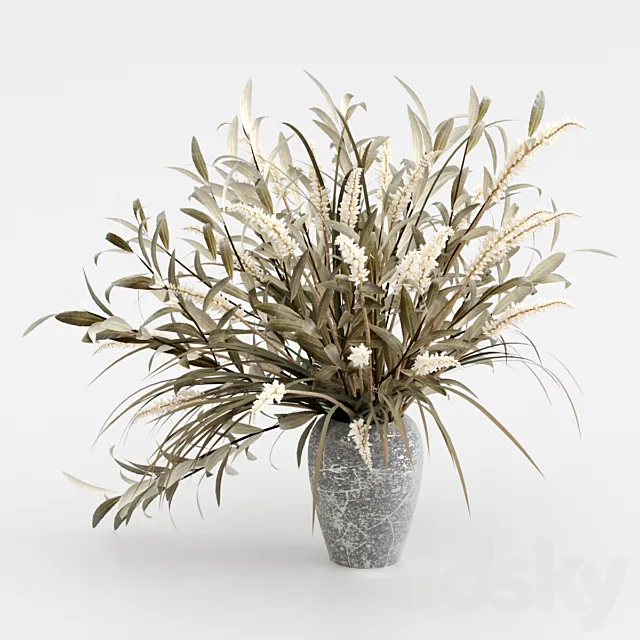 A bouquet of dried flowers. 3D Model A bouquet of dried flowers. 3D Model
