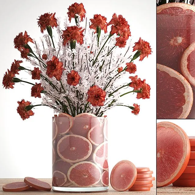 A bouquet of flowers 64 3D Model A bouquet of flowers 64 3D Model