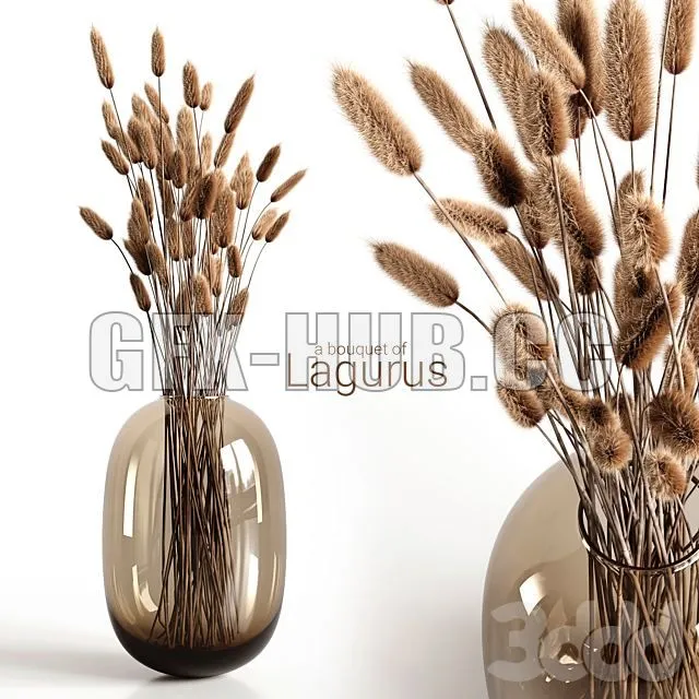 A bouquet of lagurus 3D Model A bouquet of lagurus 3D Model