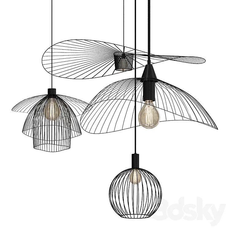 A Bunch of Chandeliers 3D Model A Bunch of Chandeliers 3D Model