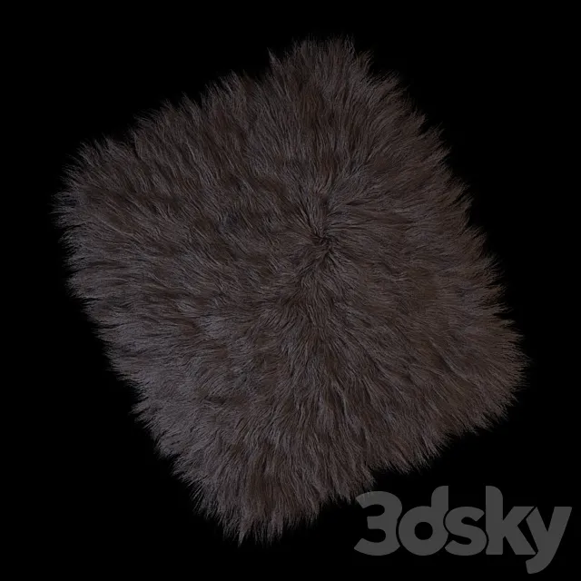 A carpet of sheep skins 3DModel A carpet of sheep skins 3DModel