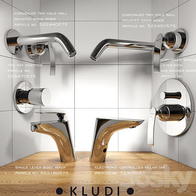 A collection of mixers series KLUDI Balance Part 1 3DModel