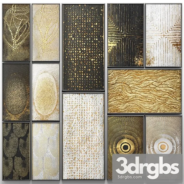 A collection of paintings. gold. 3. wall decor a set of paintings luxury panels gold white black set decorative abstraction pattern 3D Model Download A collection of paintings. gold. 3. wall decor a set of paintings luxury panels gold white black set decorative abstraction pattern 3D Model Download