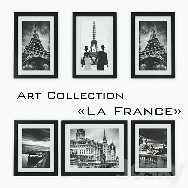 A collection of photo-paintings La France 3DModel A collection of photo-paintings La France 3DModel