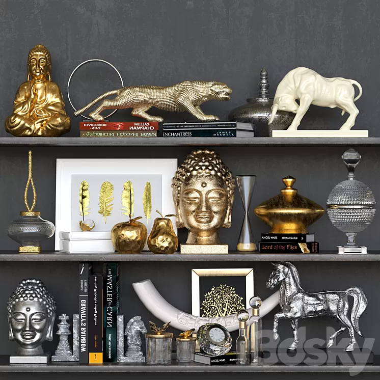 A collection of sculptures for design projects and decor elements to create coziness 3D Model