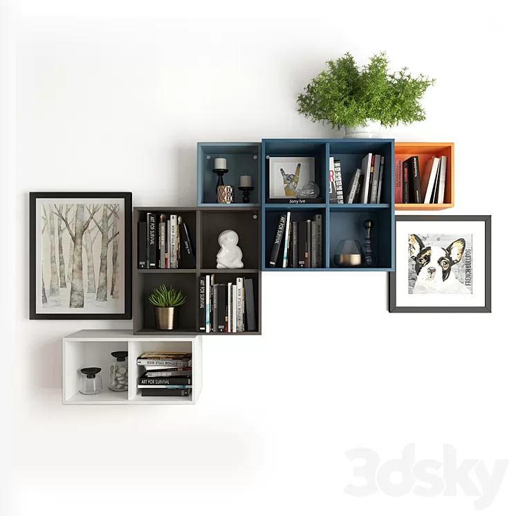 A combination of wall cabinets Ikea. 3D Model A combination of wall cabinets Ikea. 3D Model