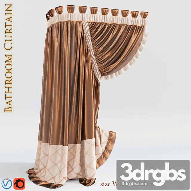 A Curtain in the Bathroom 3D Model Download