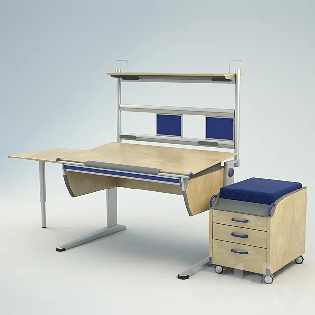 A desk in the nursery 3DModel A desk in the nursery 3DModel