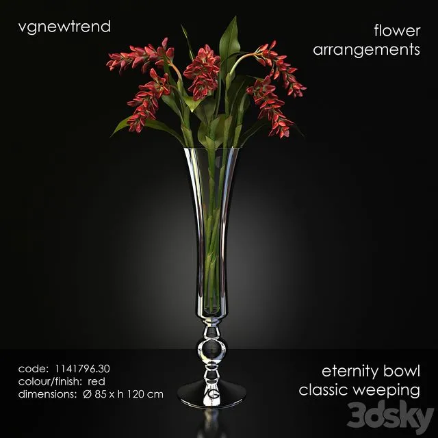 A flower in a vase vgnewtrend flower arrangements eternity bowl classic weeping 3D Model A flower in a vase vgnewtrend flower arrangements eternity bowl classic weeping 3D Model