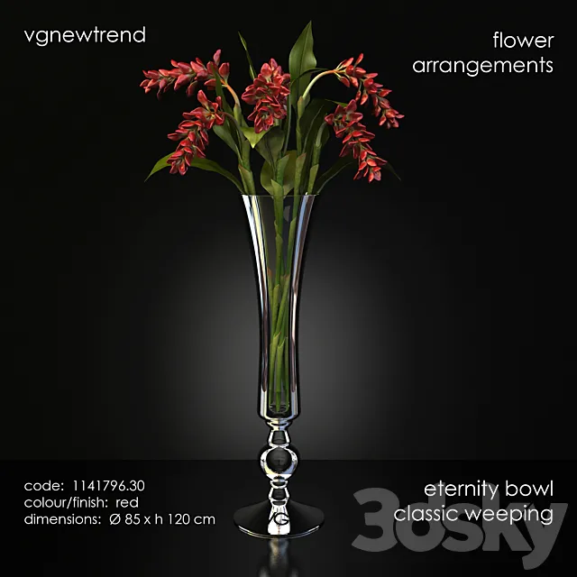A flower in a vase vgnewtrend. flower arrangements. eternity bowl classic weeping 3DModel A flower in a vase vgnewtrend. flower arrangements. eternity bowl classic weeping 3DModel