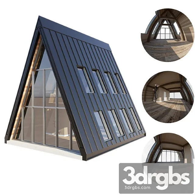 A Frame Forest House 3D Model Download