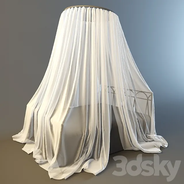 A round-shaped canopy 3D Model A round-shaped canopy 3D Model