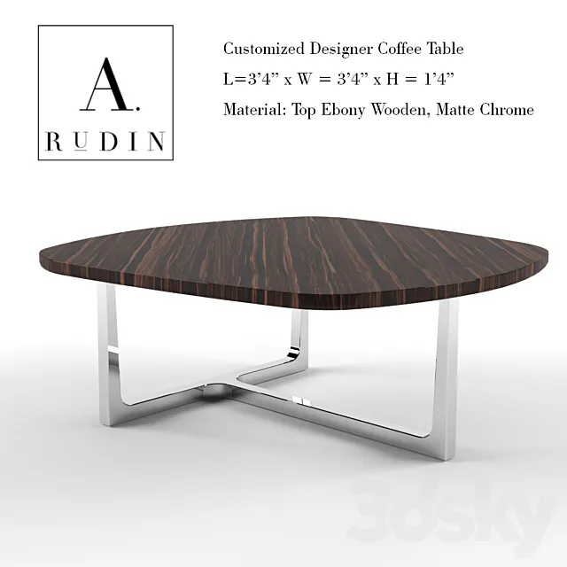 A RUDIN – Designer coffee table 3DModel A RUDIN – Designer coffee table 3DModel