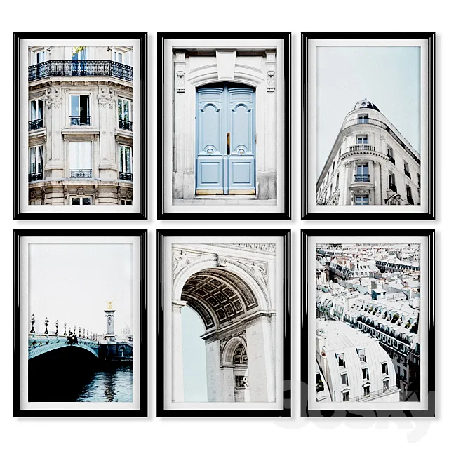 A series of posters about Paris. 3D Model