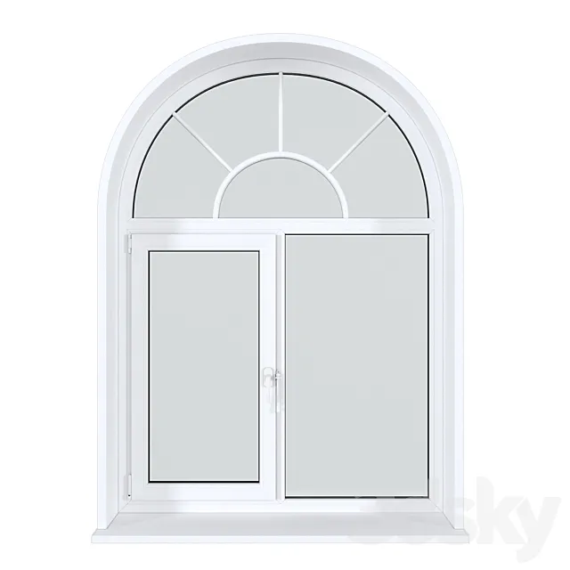 A set of arched plastic windows 18 3D Model