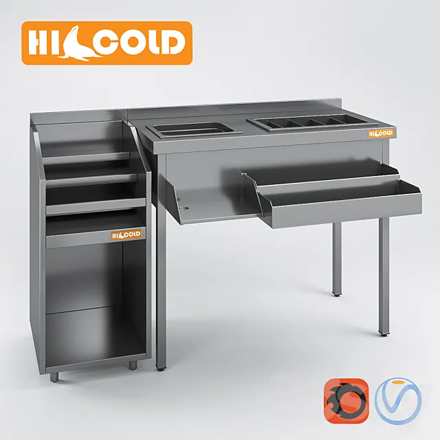 A set of bar equipment HiCold NBMLL-4 _ 5B SAB-10 _ 5BPK NBMSZMV-4 _ 5B NBMSZKV-7 _ 5B NBMSZM-6 _ 5B NBMTV 3-4 _ 5B 3D Model