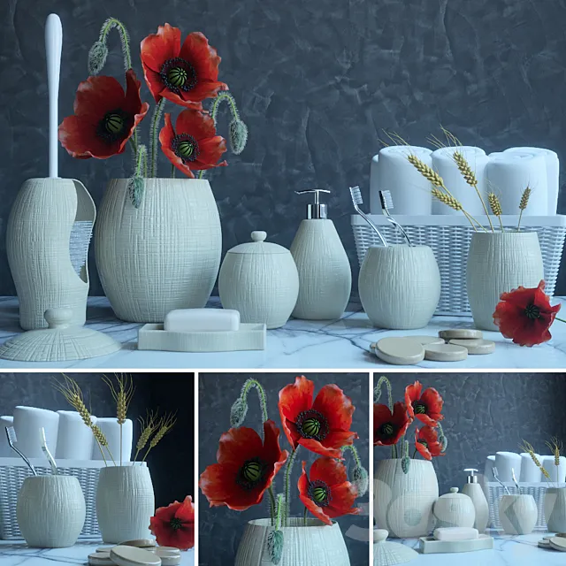 A set of bathroom accessories Carla D from Primanova 3D Model A set of bathroom accessories Carla D from Primanova 3D Model