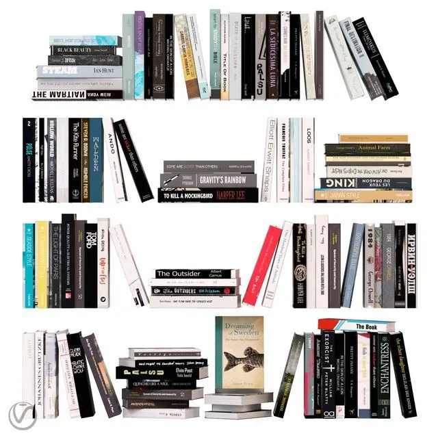 A set of books 100 number 1 3D Model A set of books 100 number 1 3D Model