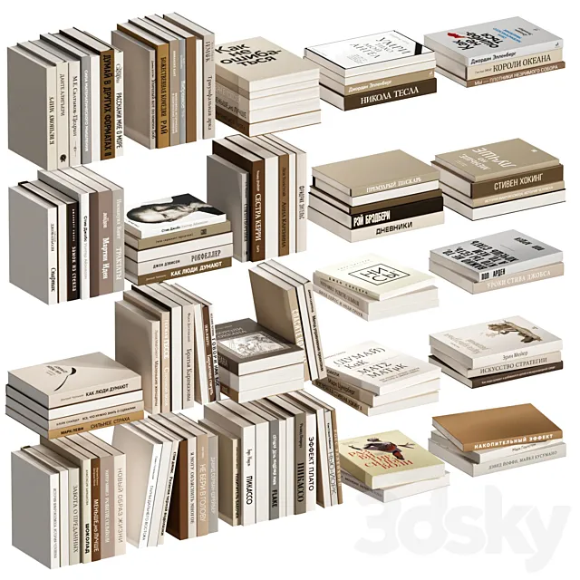 A set of books in Russian 3DModel