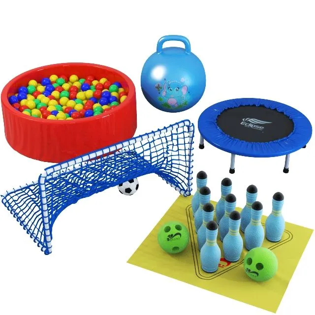 A set of children’s sports equipment 3D Model A set of children’s sports equipment 3D Model
