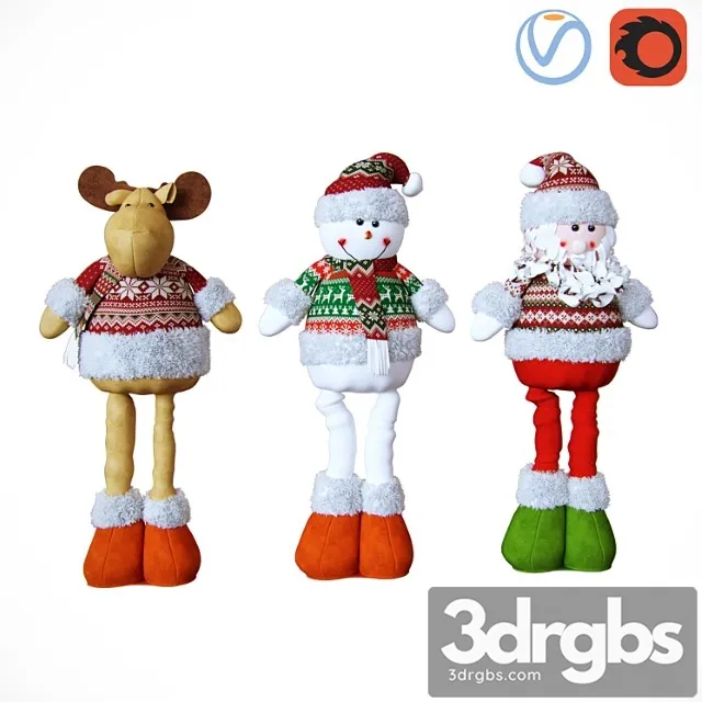 A set of christmas toys A set of christmas toys